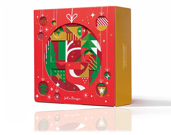 Ballotin rouge 500 g chocolats